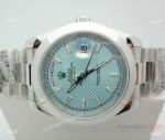 AAA Quality Rolex Day-Date 40mm Stainless Steel Light Blue Watch